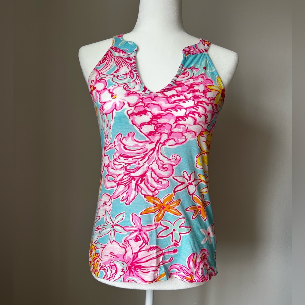 Lily Pulitzer 100% Cotton Halter Summer Top